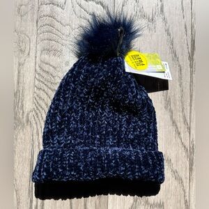 NWT Mountain Warehouse Women’s Navy Chenille Pom Beanie